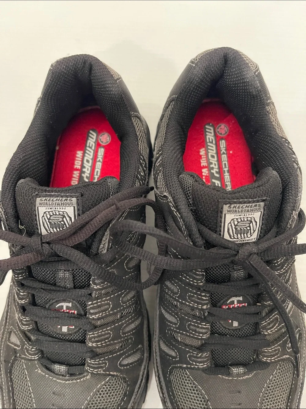 SKECHERS WORK RELAXED FIT CANKTON STEEL TOE ATHLETIC WORK SHOES MENS SIZE 9